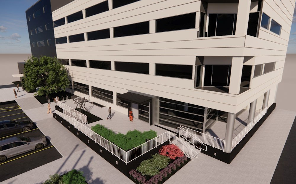 Rendering of northwest corner of Citizens Square