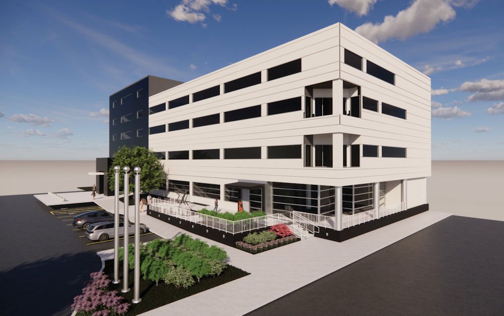 Rendering of northwest corner of Citizens Square