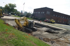 2009/09/22: Buckling pavement on Spy Run Avenue