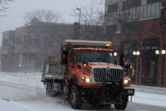 City snow plow in action