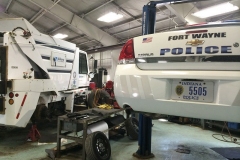 FWPD Police Cruiser and Street Sweeper