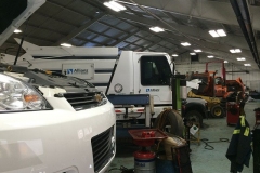 FWPD Police cruiser and street sweeper