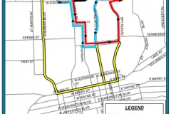 State Boulevard detour map
