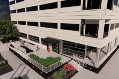 Rendering of northwest corner of Citizens Square