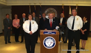 Amy Biggs, Mayor Tom Henry, Pete Kelly