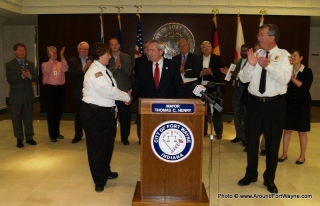 Amy Biggs, Mayor Tom Henry, Pete Kelly