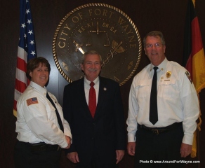 Amy Biggs, Mayor Tom Henry, Pete Kelly