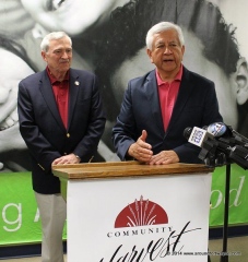 Mayor Tom Henry and Steve Corona