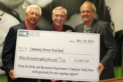 Steve Corona, Mayor Tom Henry and Al Moll