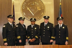 2010/12/06: Asst. Chief Niblick, Deputy Chief Hamilton, Deputy Chief Shrawder, Captain Reed and Chief Rusty York