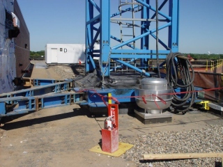 Construction crane at Lutheran Hospital