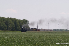 2012/07/11: The NKP 765 south of Yoder Indiana