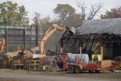 Cloud of dust drifting over Clinton