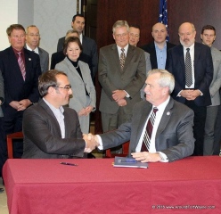 Brad Toothaker and Mayor Tom Henry