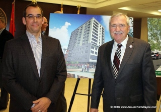 Brad Toothaker and Mayor Tom Henry