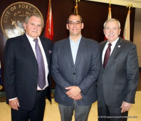 Larry Griggers, Brad Toothaker, and Mayor Tom Henry