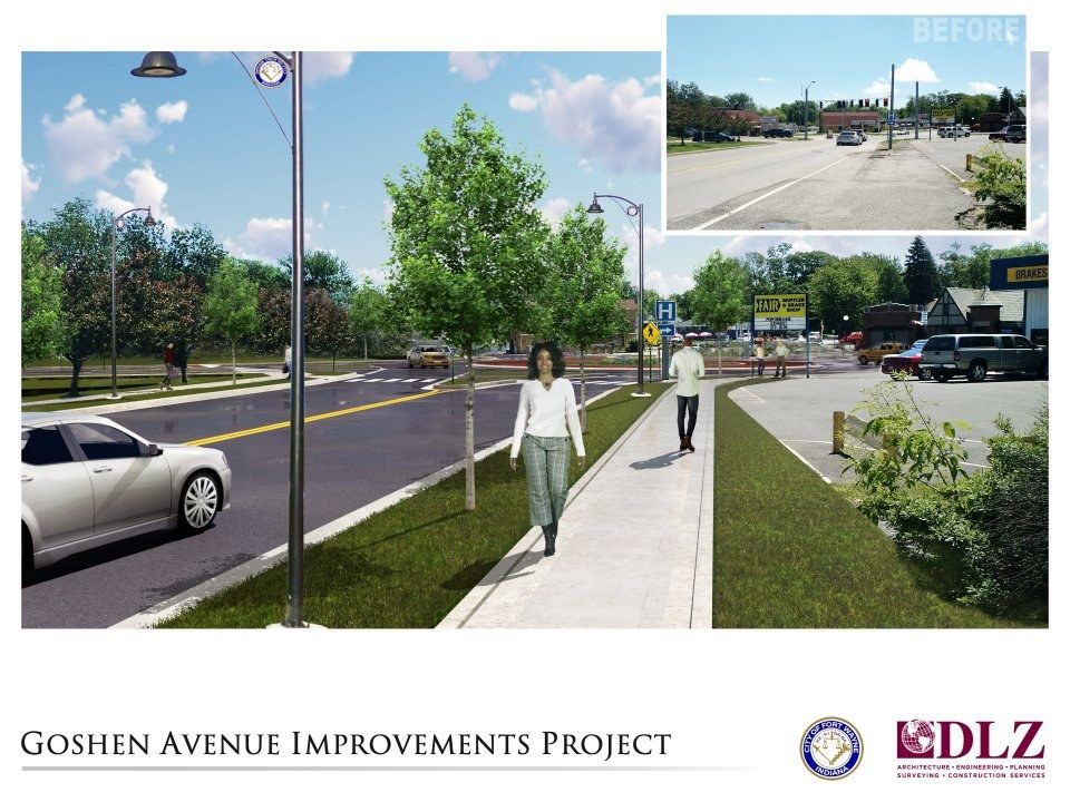 Goshen Avenue Roundabout rendering