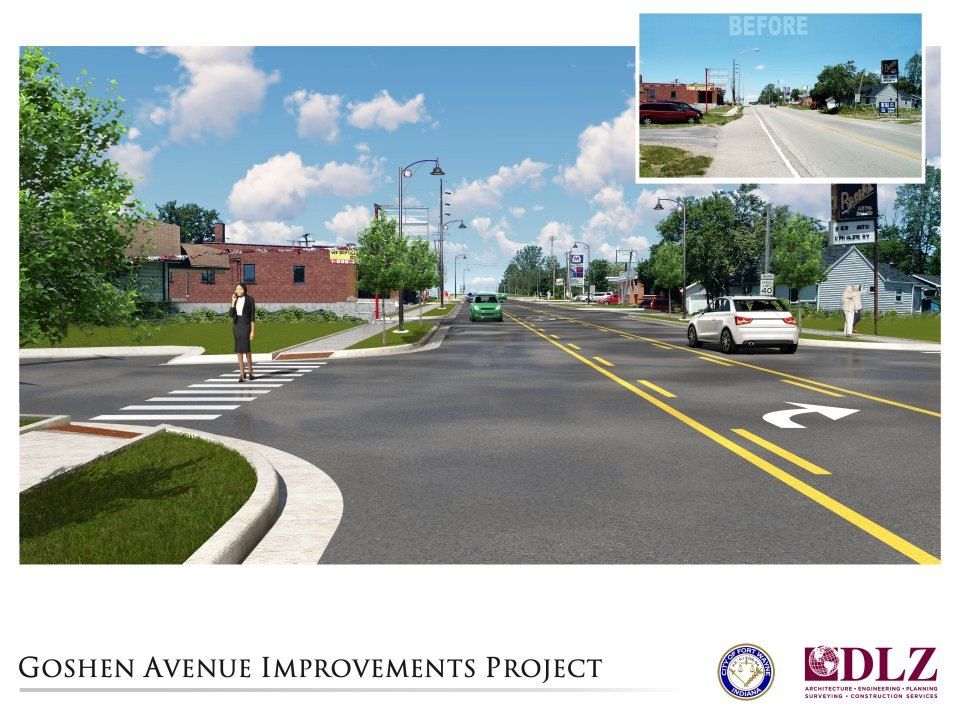 Goshen Avenue Roundabout rendering