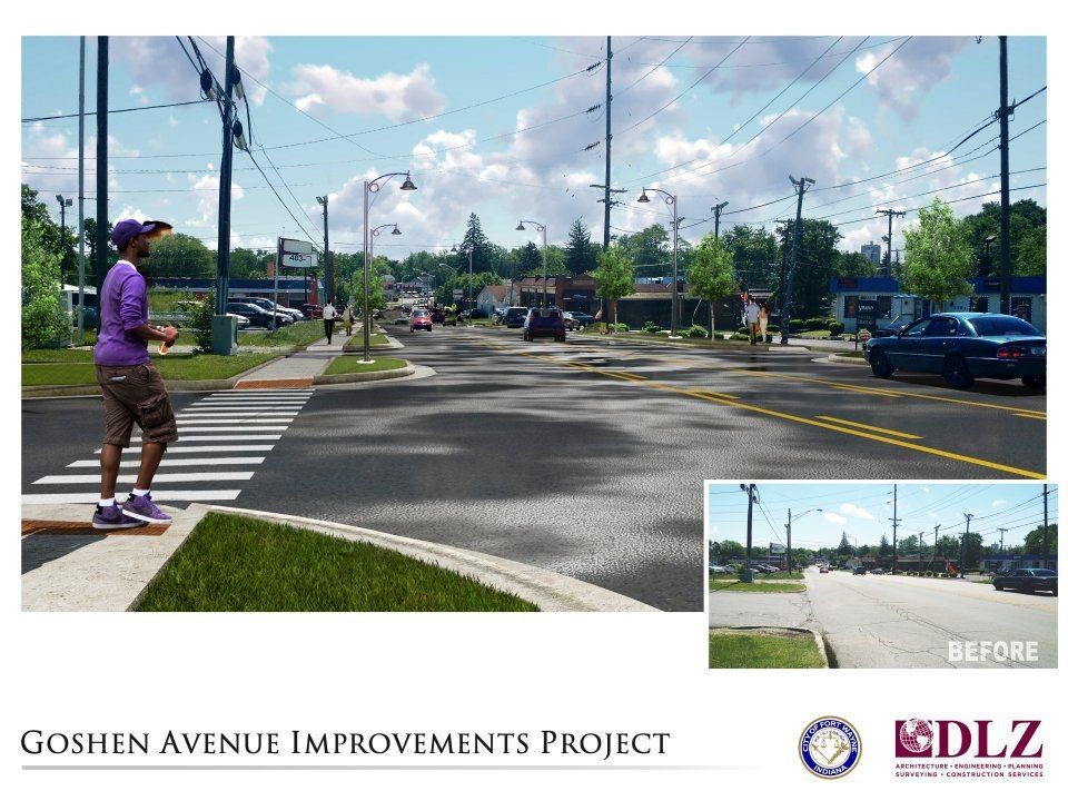 Goshen Avenue Roundabout rendering