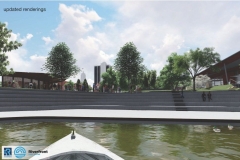 Promenade Park Pavilion Bandshell view from the river