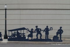 The Barr Street Ribbon of Community silhouettes