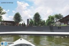 Promenade Park Pavilion Bandshell view from the river