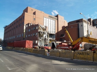 Northwest side of St. Joseph Hospital\'s former convent home.