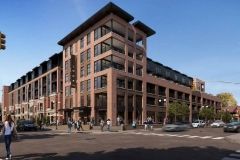 2020/01/23: Rendering of the southwest corner of The Lofts At Headwaters