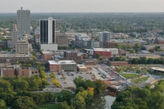 Aerial view of The Riverfront at Promenade Park area