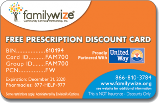 FamilyWize card