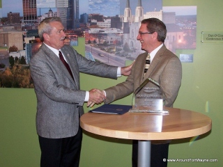 Dan O'Connell and Mayor Tom Henry