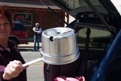 2009/04/08: Judi Wire, displays one of the