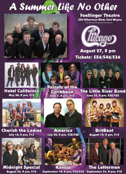 2013 Foellinger Theatre Summer Concert Series announced 2013 Foellinger Theatre Concert Series