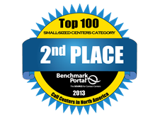 311 ranks second among top 100 small call centers Benchmark Portal 2nd place award