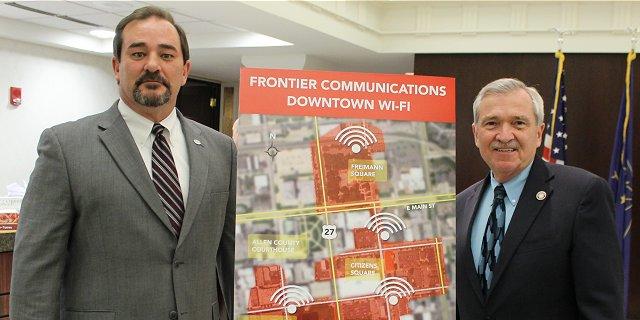 Frontier/City announcement of new downtown WiFi hot zones Frontier announcement of new downtown WiFi hot zones