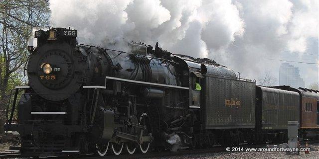 Did you hear the 765’s whistle this morning? The 765 on the east side of downtown Fort Wayne