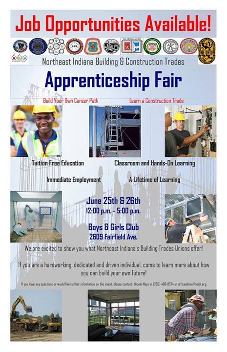 Building Trades inaugural Apprentice Fair today and tomorrow Apprentice Fair flyer