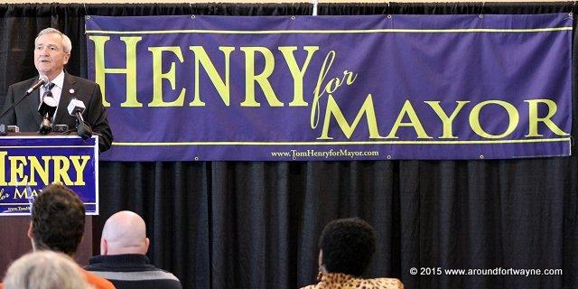 Mayor Tom Henry’s re-election announcement photos and video Mayor Tom Henry during his re-election announcement