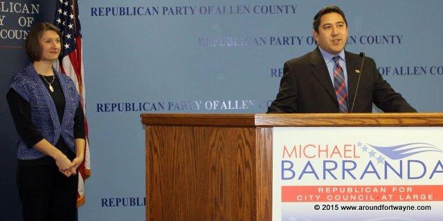 Photos and video from Michael Barranda’s announcement earlier this week Lisa and Michael Barranda