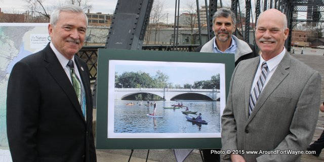 River Summit 2015 news conference Mayor Tom Henry, Dan Wire and Commissioner Nelson Peters