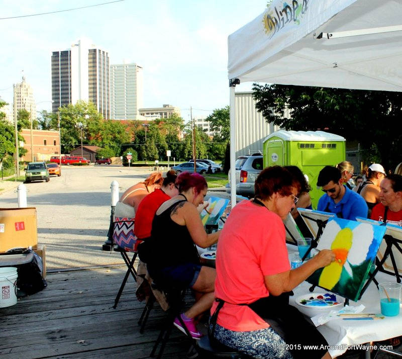 Tonight’s Wine and Canvas on the Historic Wells Street Bridge Wine and Canvas on the Historic Wells Street Bridge