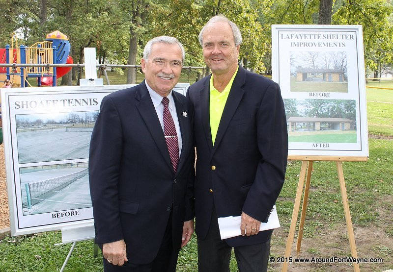 Photos and video from Monday’s Parks news conference Mayor Tom Henry and Fort Wayne Parks and Recreation Director Al Moll