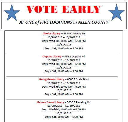 Four new Early Voting Satellite locations opened this morning