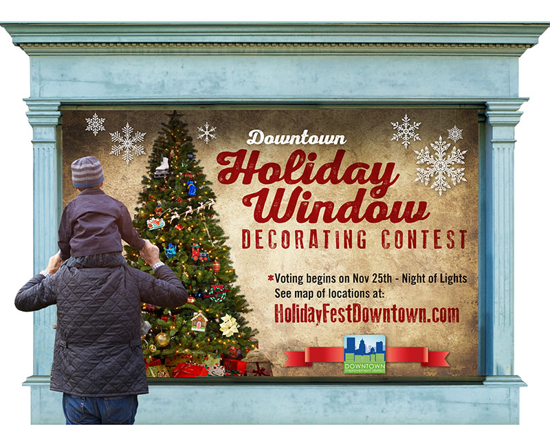 HolidayFest Holiday Window Decorating Contest Downtown Holiday Window Decorating Contest graphic