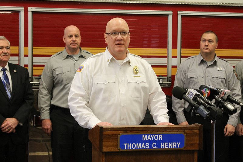 Photos and video from FWFD Recruitment announcement FWFD Chief Eric Lahey during a news conference on February 16, 2016.