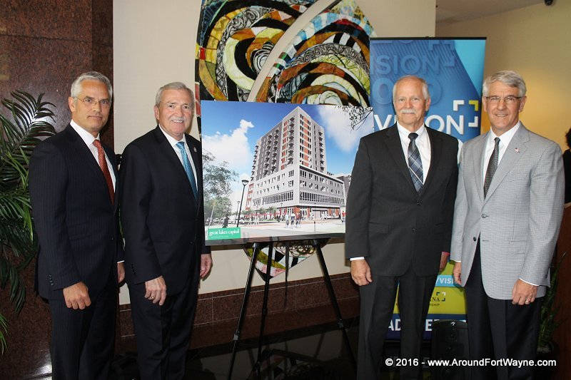 Photos and video from Skyline Tower announcement David Arnold, Mayor Tom Henry, Bob Marshall, and John Sampson