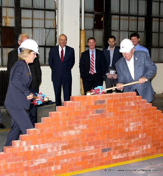 Construction of Superior Lofts begins Mayor Tom Henry and Rhonda Weybright