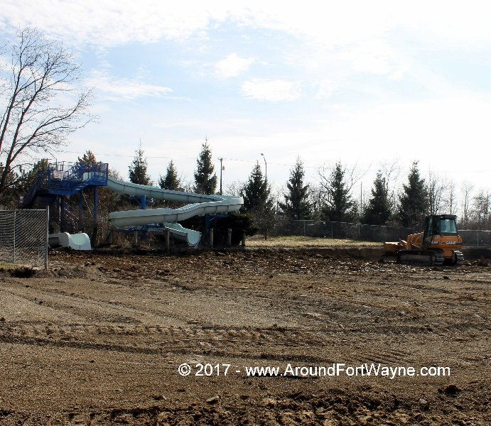Filling in the old swimming hole Filling the old swimming hole.
