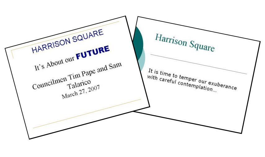 A stadium in the middle of a parking lot… 3/27/2007 Two City Council presentations