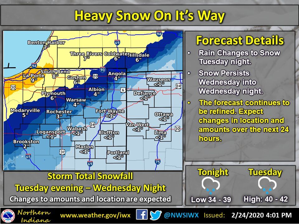 Rain and snow on the way